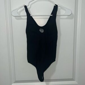 Colsie: Black V neck Women’s Ribbed Bodysuit